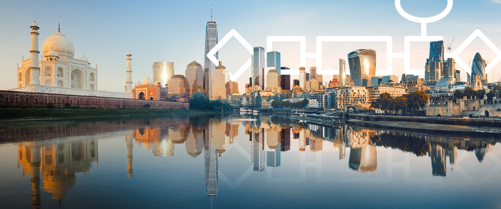 Global skyline background Global skyline background